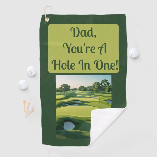 Pap, je bent een gat in één! 2025 golfhanddoek (Insitu)