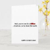 Pap, je bent één op een miljard, grappige Vaderdag Kaart (Gele Bloem)