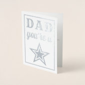 Pap, je bent een ster! Vaderdag Folie Kaarten (Voorkant)