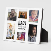 Pap Je bent Geweldige Foto Collage Vaderdag Fotoplaat (Zijkant)