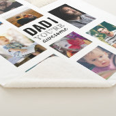 Pap, je bent geweldige Gezin Collage Kinder Dochte Sherpa Deken (3/4)