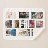 Pap, je bent geweldige Gezin Collage Kinder Dochte Sherpa Deken (Voorkant (horizontaal))