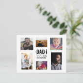 Pap Je bent Geweldige Kinder foto Collage Vaderdag Briefkaart (Staand voorkant)
