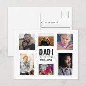Pap Je bent Geweldige Kinder foto Collage Vaderdag Briefkaart (Voorkant / Achterkant)