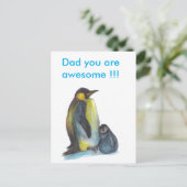 Pap, je bent geweldige pinguïns Briefkaart (Staand voorkant)