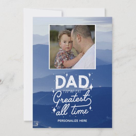 Pap Je bent het grootste platte Wenskaart Kaart (Voorkant)