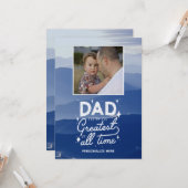 Pap Je bent het grootste platte Wenskaart Kaart (Voorkant / Achterkant in situ)