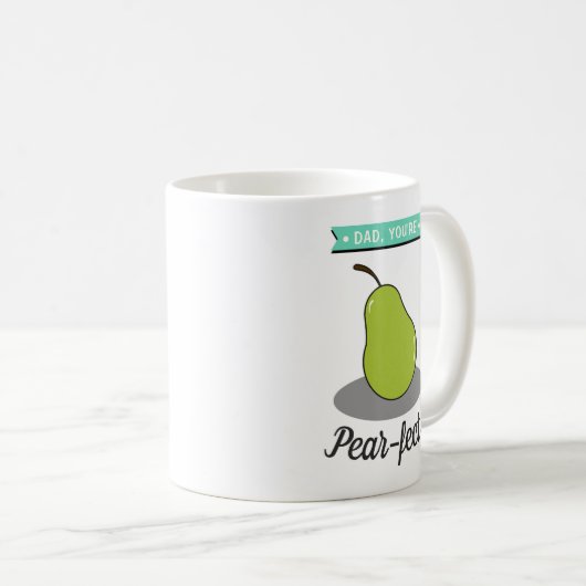 Pap, je bent Pear-fect! Funny Pear Vaderdag Koffiemok (Voorkant rechts)