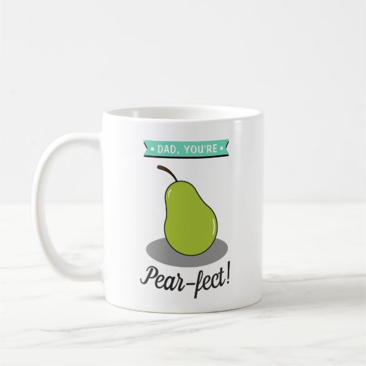 Pap, je bent Pear-fect! Funny Pear Vaderdag Koffiemok (Links)