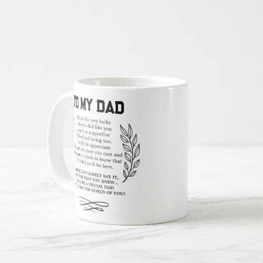 Pap, je bent speciaal pap koffiemok (Voorkant links)