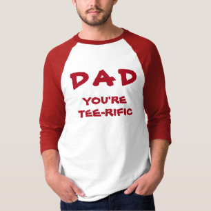 Pap Je bent T-shirt-rific golfwoordje rood en wit T-shirt