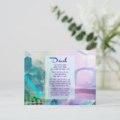 Pap, je hebt naast me gezand - sympathie briefkaart (Staand voorkant)