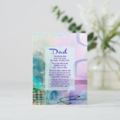 Pap, je hebt naast me gezand - sympathie briefkaart (Staand voorkant)