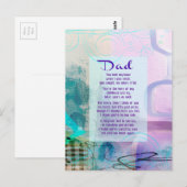 Pap, je hebt naast me gezand - sympathie briefkaart (Voorkant / Achterkant)