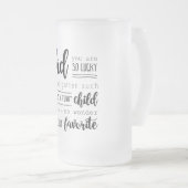 pap je hebt zoveel geluk dat je een cadeautje hebt matglas bierpul (Voorkant rechts)