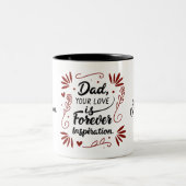 Pap Je liefde is voor altijd Inspiratie Quote Mok (Center)