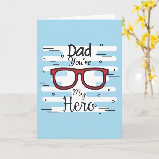 Pap je mijn held kaart (Gele Bloem)