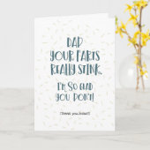 Pap, je scheten stinken! kaart (Gele Bloem)