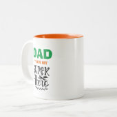 Pap, je superheld tweekleurige koffiemok (Voorkant links)