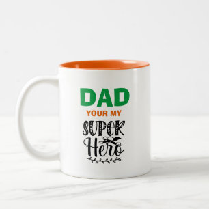 Pap, je superheld tweekleurige koffiemok