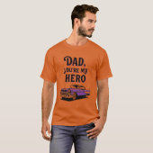 Pap, jij bent mijn held - Classic Car Vaderdag T-shirt (Voorkant volledig)