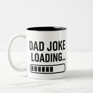 Pap Joke aan het laden... Grappig design voor papa Tweekleurige Koffiemok