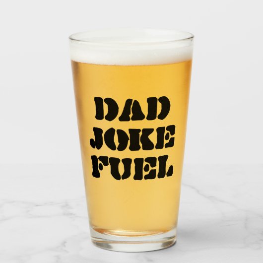 Pap Joke Fuel - Grappige Vaderdag Glas (Voorkant gevuld)