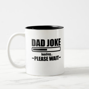 Pap Joke Loading Funny Father papa Fathers Day Tweekleurige Koffiemok