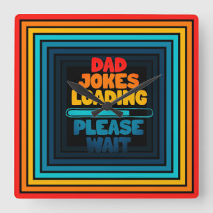  Pap Joke Loading Gelieve te wachten op mooi tekst Vierkante Klok