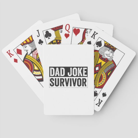 Pap Joke Survivor Funny Vaderdag Gift Pokerkaarten (Achterkant)