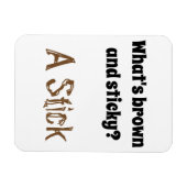 Pap Joke: Wat is bruin en kleverig? Magneet (Horizontaal)