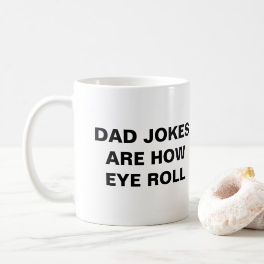 pap jokes is hoe het met de ogen gaat koffiemok (Met donut)