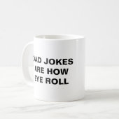 pap jokes is hoe het met de ogen gaat koffiemok (Voorkant links)