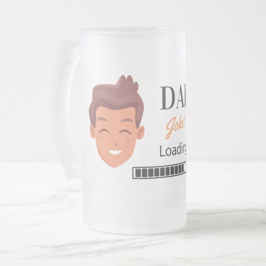 Pap Joks Loading Frosted Glass Beer Mok (Voorkant links)