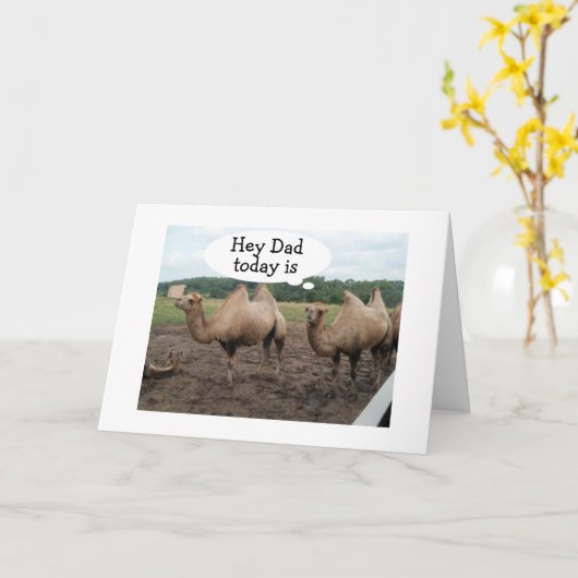 **PAP** KAMELEN ZEGGEN NEE HUMP DAY - HET IS JE VE KAART (Gele Bloem)