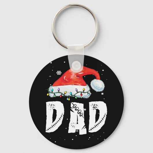 Pap kerstkerstfamilie komt overeen met Pajamas Pap Sleutelhanger (Voorkant)