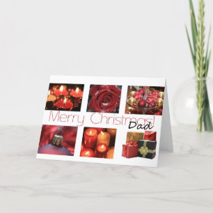 Pap Kerstrood, zwart-wit wintercollage Feestdagen Kaart