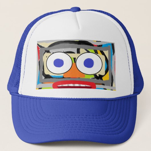 Pap, kids & kinderen abstracte truckerhoed    trucker pet (Voorkant)