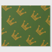 Pap King Crown Vaderdag Glitter Cadeaupapier (Vlak)