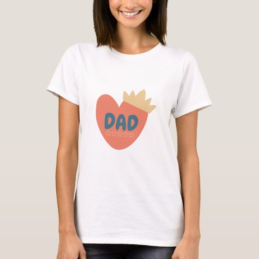 Pap King, Vaderdag, Beste Pap ooit T-shirt (Voorkant)