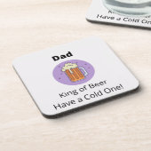 Pap King van Beer heeft een koude. Bier Onderzetter (Linkerzijde)