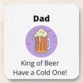 Pap King van Beer heeft een koude. Bier Onderzetter (Voorkant)