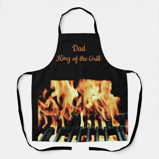 Pap King van het grill Custom Schort (Voorkant)