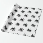 Pap King van mijn leven Vaderdag Wrapping Paper Cadeaupapier (Uitgerold)