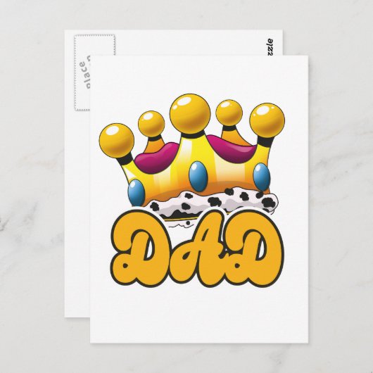 Pap Kings crown Briefkaart (Voorkant / Achterkant)