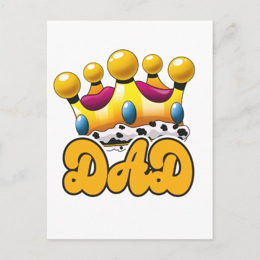 Pap Kings crown Briefkaart (Voorkant)