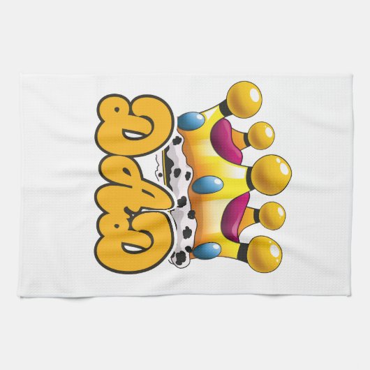 Pap Kings crown Theedoek (Horizontaal)