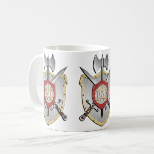 Pap Knight Battle Crest Koffiemok (Voorkant links)
