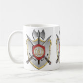 Pap Knight Battle Crest Koffiemok (Links)