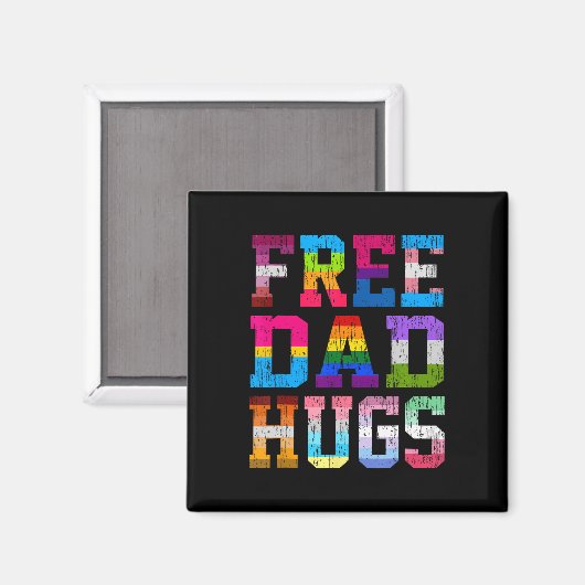 Pap knuffelt voor Pride Maand LGBT Vaders Dag Magneet (Voorkant / Achterkant)